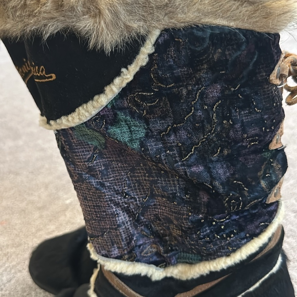 Tecnica Genuine Fur Goat Mukluk Boots GUC Super Warm Wool Lined EU 42 - Picture 11 of 14